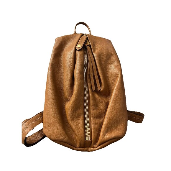 Aimee Kestenberg Tamitha Backpack Butterscotch Brown Leather Purse Bag MSRP $228 - Picture 1 of 7